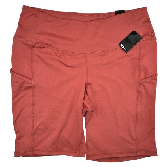Torrid Women’s Plus Size Dusted Clay Happy Camper Active Bike Short Size 1X - Picture 7 of 9